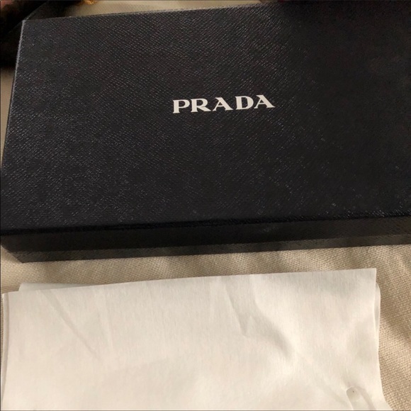 NWT PRADA Saffiano black clutch/wallet crossbody - Picture 5 of 11